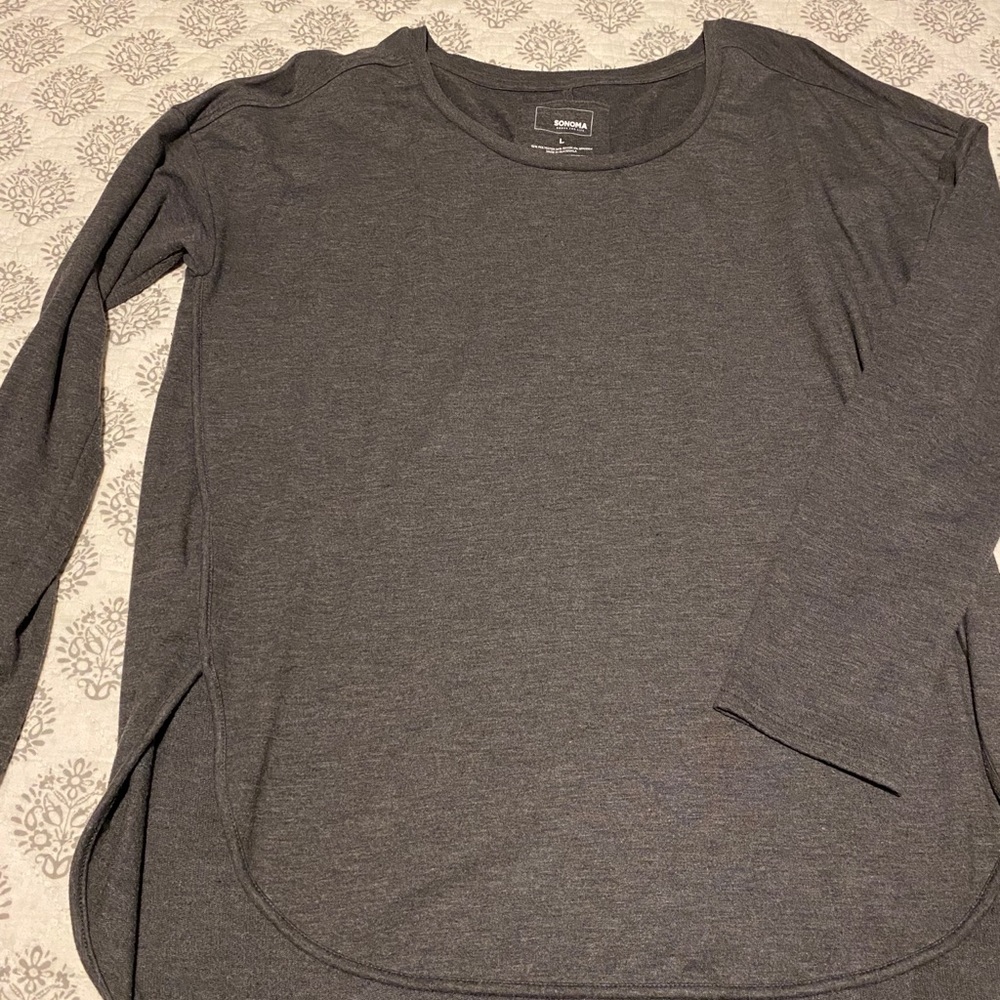 Gray tunic top